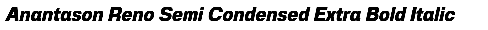 Anantason Reno Semi Condensed Extra Bold Italic image